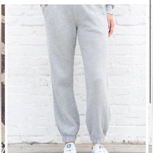 Brandy Melville gray rose sweatpants